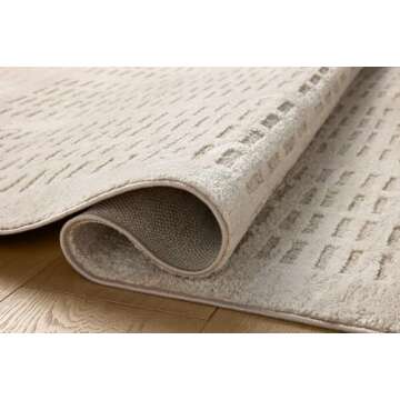 Loloi Amber Lewis Monty Collection MOT-03 Ivory/Beige 4'-0" x 6'-0", .50" Pile Height, Accent Rug