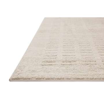 Loloi Amber Lewis Monty Collection MOT-03 Ivory/Beige 4'-0" x 6'-0", .50" Pile Height, Accent Rug