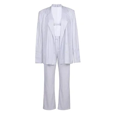 NUFIWI Women Glitter Outfit Sequin Shirt Sparkly Pants