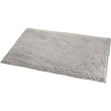 Platinum Soft Shag Bathroom Rugs by Amazon Basics - Non-Slip