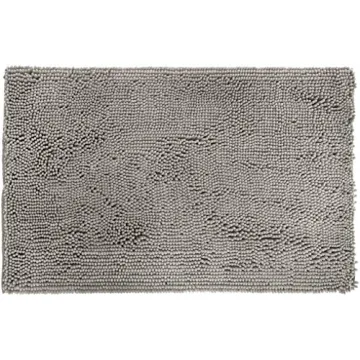 Platinum Soft Shag Bathroom Rugs by Amazon Basics - Non-Slip