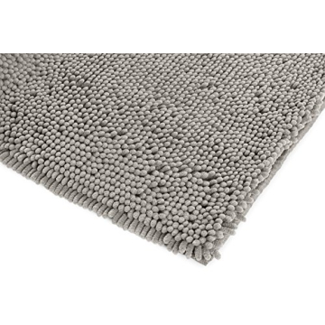 Platinum Soft Shag Bathroom Rugs by Amazon Basics - Non-Slip