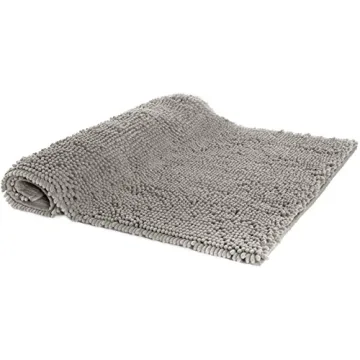 Platinum Soft Shag Bathroom Rugs by Amazon Basics - Non-Slip