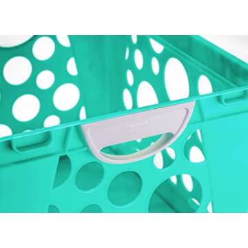 Storex Premium File Crate - Teal - Letter Legal Storage