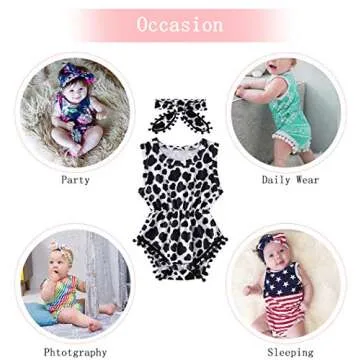 Stylish Baby Girl Floral Sleeveless Romper with Headband