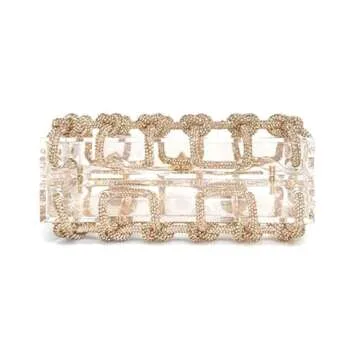 Clear Acrylic Bag Rhinestone Acrylic Clutch Crystal Evening Purses for Women Glitter Handbag for Wedding Cocktail Party Prom