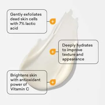 AmLactin Daily Vitamin C Lotion - 7.9 oz Body Lotion with 7% Lactic Acid - Skin-Brightening Exfoliator and Moisturizer for Dry Skin