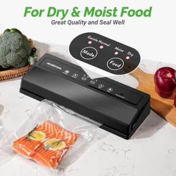 GERYON Vacuum Sealer Machine, Food Vacuum Sealer with Powerful Suction | Slim Design | Easy to Use |...