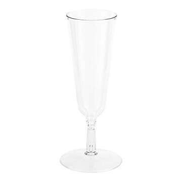 Elegant 100 Count Disposable Plastic Champagne Glasses for Parties
