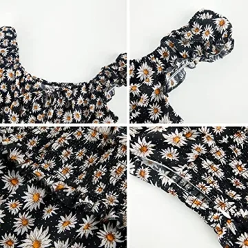 Stylish YOBECHO Summer Ruffle Sleeve Mini Dress