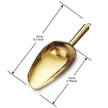 Berglander Gold Ice Scoop - 6 Oz Stainless Steel Design