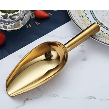 Berglander Gold Ice Scoop - 6 Oz Stainless Steel Design