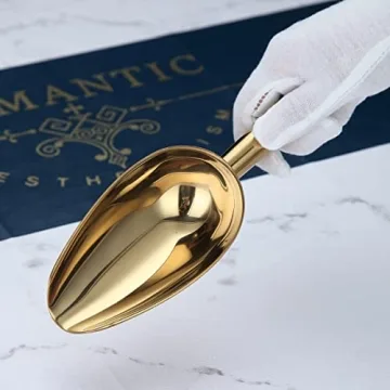 Berglander Gold Ice Scoop - 6 Oz Stainless Steel Design