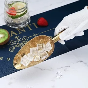Berglander Gold Ice Scoop - 6 Oz Stainless Steel Design