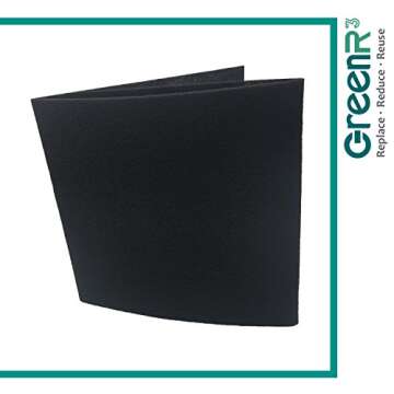 GreenR3 1-PACK Cut-to-Fit Carbon Pad 16 x 48 inches for Air Filters Charcoal Sheet fits Air Purifiers Range Hoods Furnace Filters removes Odor VOC Parts Accessories Replacement Replenishment and more