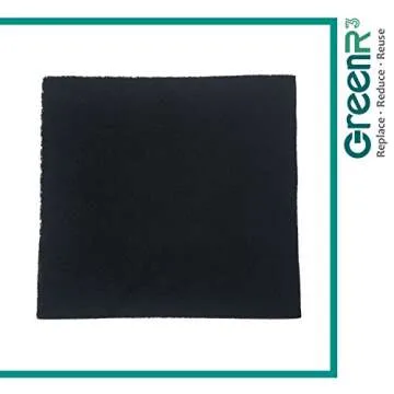 GreenR3 1-PACK Cut-to-Fit Carbon Pad 16 x 48 inches for Air Filters Charcoal Sheet fits Air Purifiers Range Hoods Furnace Filters removes Odor VOC Parts Accessories Replacement Replenishment and more