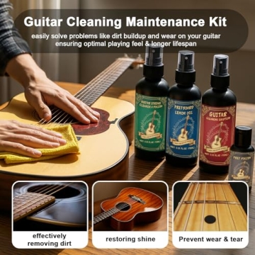 1DFAUL Guitar Cleaning Maintenance Kit: All-in-One Care Set for Guitarists