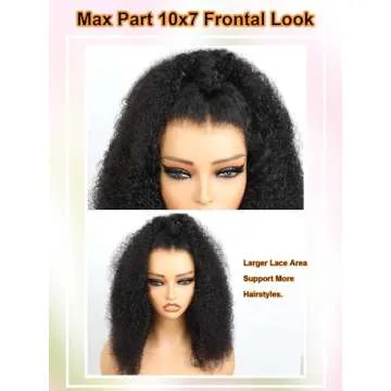 Domiso Glueless HD Lace Pre Cut Afro Kinky Curly Wig