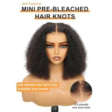 Domiso Glueless HD Lace Pre Cut Afro Kinky Curly Wig