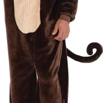 Brown Monkey Zipster Costume for Adults - Fun & Plush