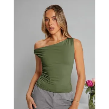 Trendy Queen Summer Off The Shoulder Crop Top for Women