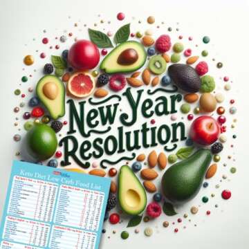 New Year Resolution Keto Diet Top 100 Low Carb Foods All-in-One Magnet 8"x11” Grocery List USDA Ac...