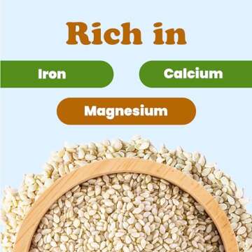 Food to Live Organic Hulled Sesame Seeds, Non-GMO & Vegan
