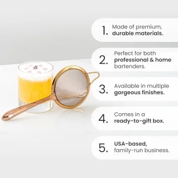 A Bar Above Professional Mesh Cocktail Strainer for Home Bar