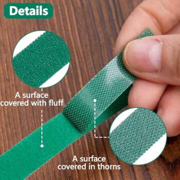 60 Pcs Christmas Garland Ties - 12" Adjustable Holiday Garland Ties - Reusable Nylon Garden Plant Cable Straps for Christmas Tree Wreath Stairways Railings Decoration (Green)