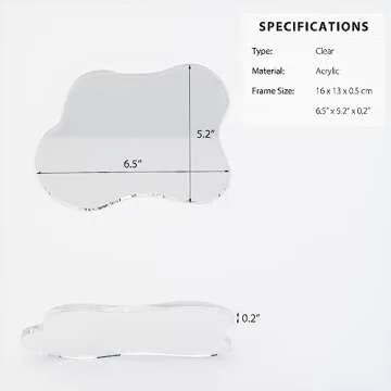Leadiy Acrylic Coaster Decorative Plates, Irregular Bar Drink Coaster, Clear Cloud Shape Coffee Cup Coaster, Perfect for Tabletop Protection and Accessories Display.(Clear)