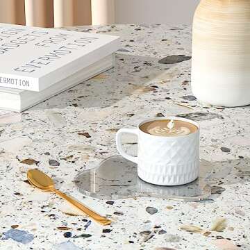 Leadiy Acrylic Coaster Decorative Plates, Irregular Bar Drink Coaster, Clear Cloud Shape Coffee Cup Coaster, Perfect for Tabletop Protection and Accessories Display.(Clear)