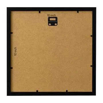 eletecpro 10x10 Picture Frames Set of 9 Classic Gallery Wall Frame Set, Displays 5x5 or 10x10 without Mat, Black Picture Frames Collage Wall Decor, Square Frames for Home Decor