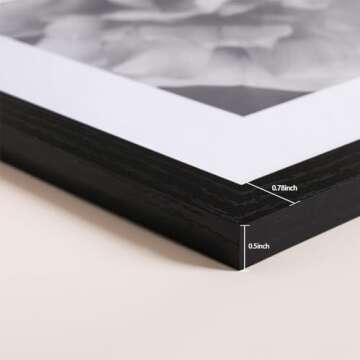 eletecpro 10x10 Picture Frames Set of 9 Classic Gallery Wall Frame Set, Displays 5x5 or 10x10 without Mat, Black Picture Frames Collage Wall Decor, Square Frames for Home Decor