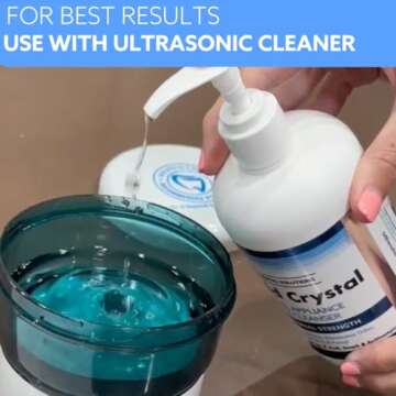 Dr. B Dental Solutions Liquid Crystal Soak Cleanser for Oral Appliances, Dentures, Night Guards, Ali...