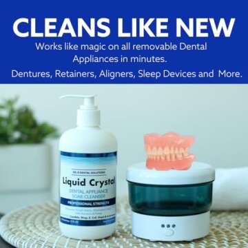 Dr. B Dental Solutions Liquid Crystal Soak Cleanser for Oral Appliances, Dentures, Night Guards, Aligners, & Other Devices