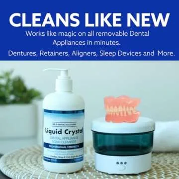 Dr. B Dental Solutions Liquid Crystal Soak Cleanser for Oral Appliances, Dentures, Night Guards, Aligners, & Other Devices