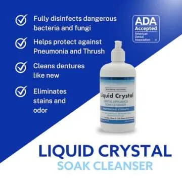 Dr. B Dental Solutions Liquid Crystal Soak Cleanser for Oral Appliances, Dentures, Night Guards, Aligners, & Other Devices
