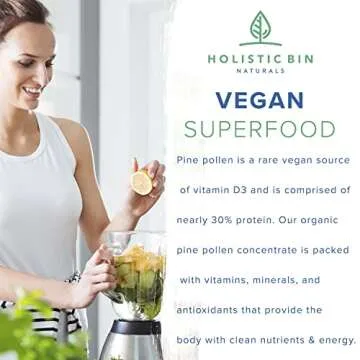 Holistic Bin Pine Pollen Capsules - 500mg Organic Superfood