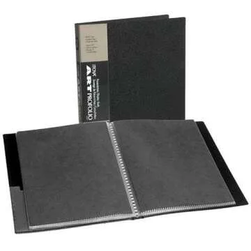 Itoya Original Art ProFolio 9x12 Black Art Portfolio Binder - Ideal for Art Display and Storage