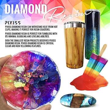 Epoxy Resin Mold Kit (17 Ounce) and Resin Art Supplies - 1:1 Easy Mix Crystal Clear Epoxy Resin Kit ...