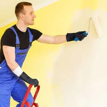 Bamllum 4 Pairs Rubber Kitchen Dishwashing Gloves - Reusable Household Cleaning Gloves for Washing Dishes and Cleaning Tasks, Flexible Long-lasting and Non-Slip (Large, Black)