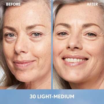 Covergirl Simply Ageless Skin Perfector Essence Foundation, 30 Light-Medium, Tinted Skin Perfector, Skincare Makeup Hybrid, Sheer Tint, Radiant Finish, Skin-Like Finish, Vegan Formula, 1.0oz