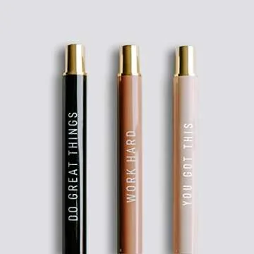 Motivational Metal Pen Set - Inspirational Office Accessories