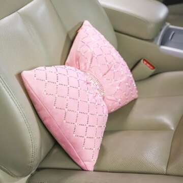 Pink Bow Lumbar Support Pillow: Elegant Gift for Comfort & Style