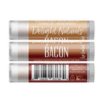 Delight Naturals Weird Flavor Fun Lip Balm Gift Set - Dill Pickle, Pizza, and Bacon