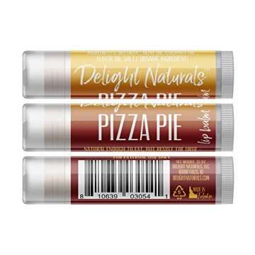 Delight Naturals Weird Flavor Fun Lip Balm Gift Set - Dill Pickle, Pizza, and Bacon