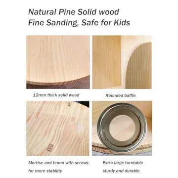 Bear Qiaqia 360° Rotating Bookshelf for Kids & Adults