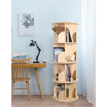 Bear Qiaqia 360° Rotating Bookshelf for Kids & Adults
