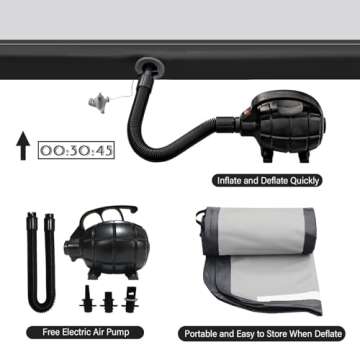 AKSPORT Air Mat Tumble Track 10ft 13ft 16ft 20ft Inflatable Gymnastics Mat Air Tumbling Mat with Air Pump for Home Use/Tumble/Gym/Training/Cheerleading/Yoga