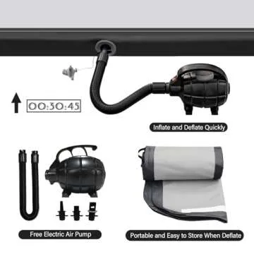 AKSPORT Air Mat Tumble Track 10ft 13ft 16ft 20ft Inflatable Gymnastics Mat Air Tumbling Mat with Air Pump for Home Use/Tumble/Gym/Training/Cheerleading/Yoga